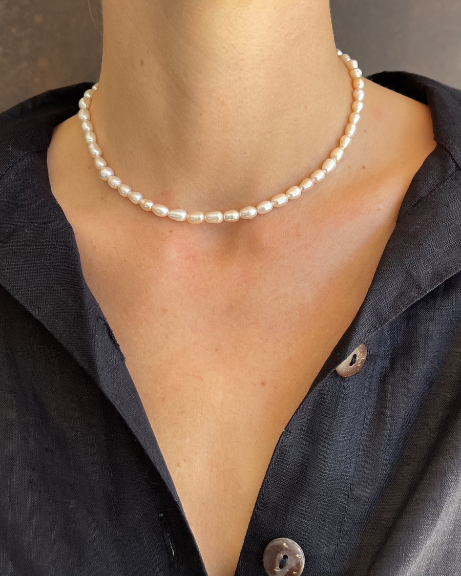 FRESH WATER BAROQUE PEARL CHOKER NECKLACE