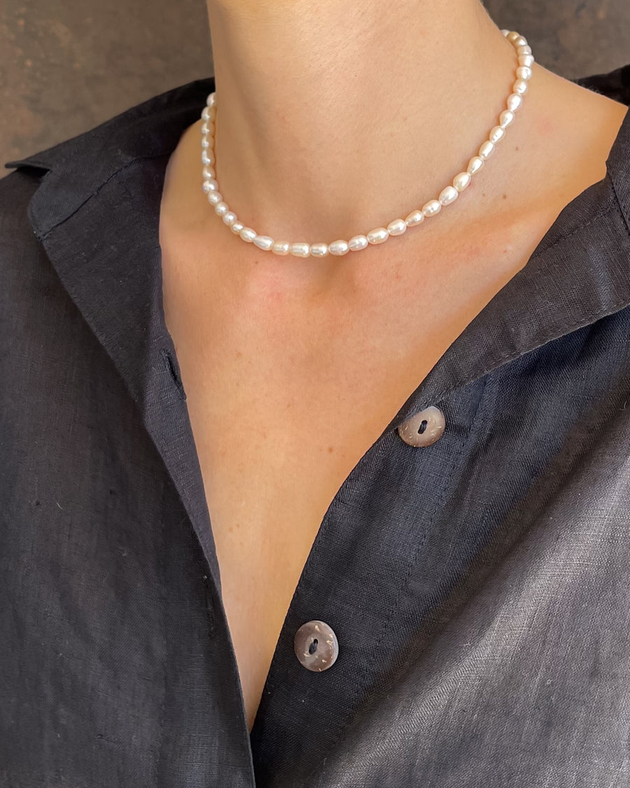 FRESH WATER BAROQUE PEARL CHOKER NECKLACE