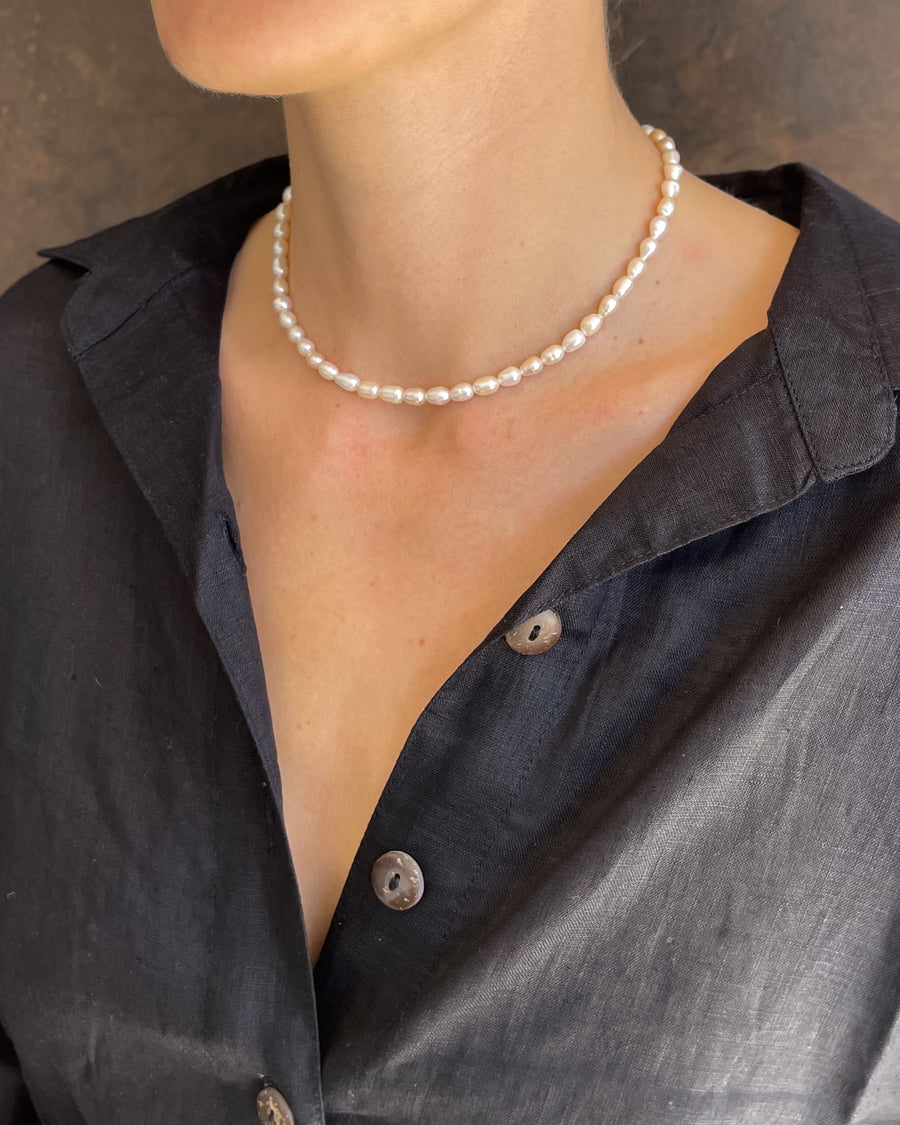 FRESH WATER BAROQUE PEARL CHOKER NECKLACE