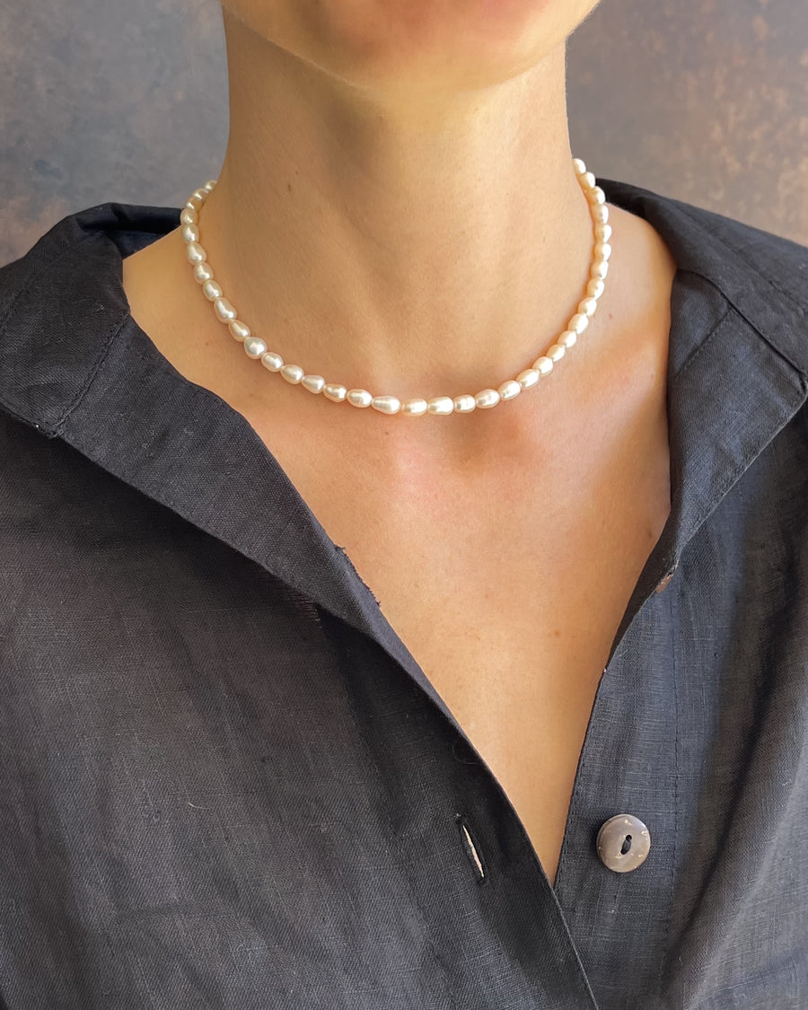 FRESH WATER BAROQUE PEARL CHOKER NECKLACE
