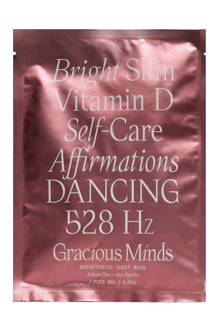GRACIOUS MINDS – BRIGHT UNVEIL SHEET MASK - STUDIO JO STORE  