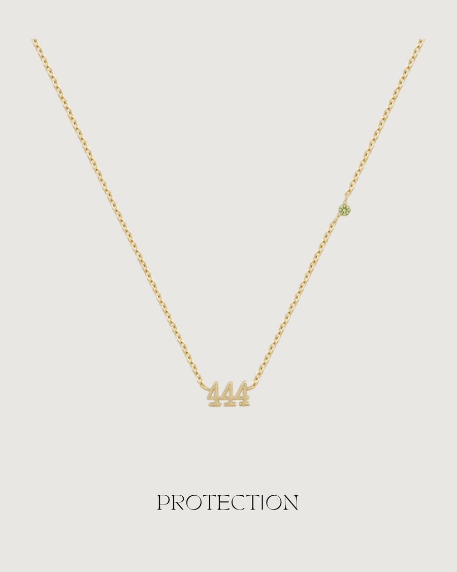 ANGEL NUMBER 444 CHOKER NECKLACE - PROTECTION - GOLD - STUDIO JO STORE  