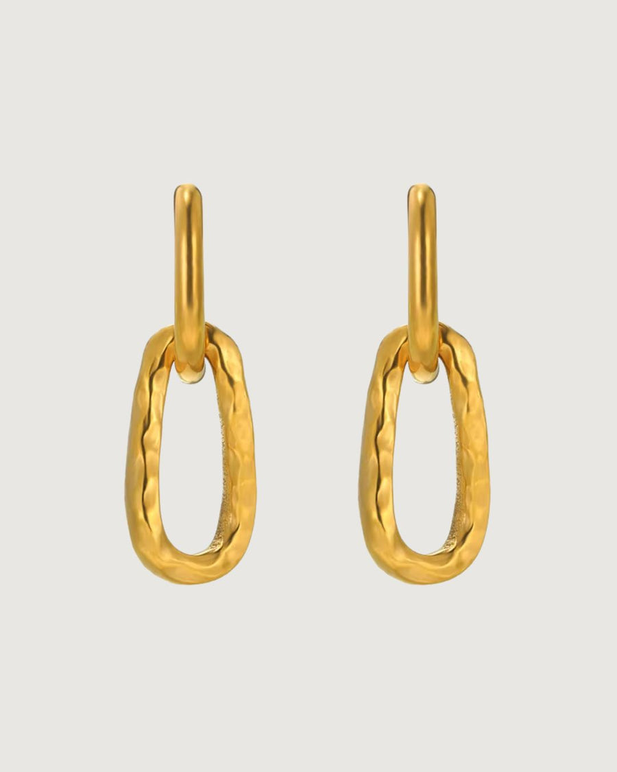 ORGANIC REMOVABLE LINK EARRINGS 18K GOLD PVD - STUDIO JO STORE  