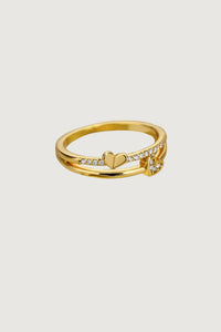 Thumbnail for TWO HEARTS RING GOLD - STUDIO JO STORE  
