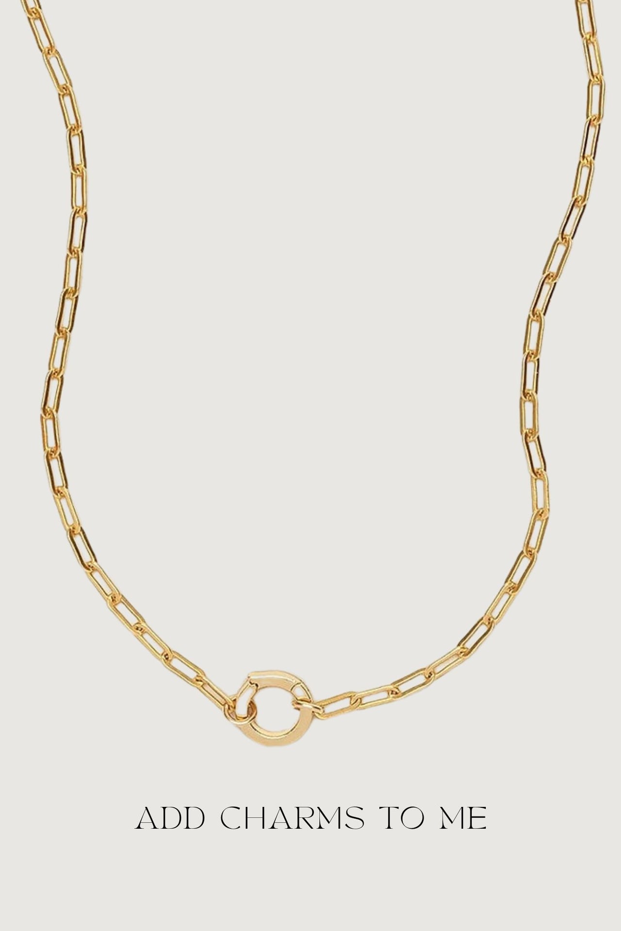 GOLD LINK CHAIN CHARM NECKLACE