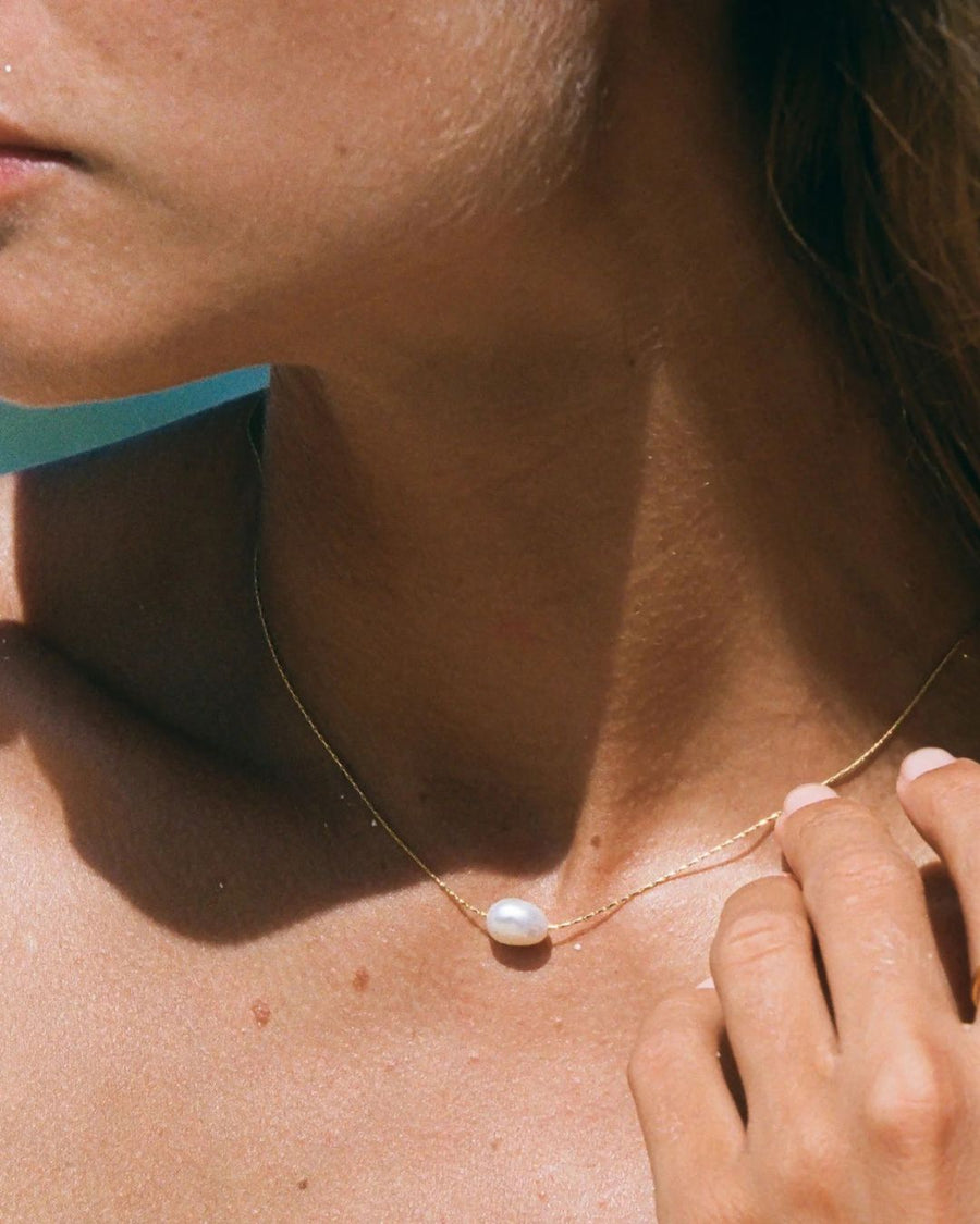 Freshwater Pearl Choker Necklace 18K Gold - STUDIO JO STORE  