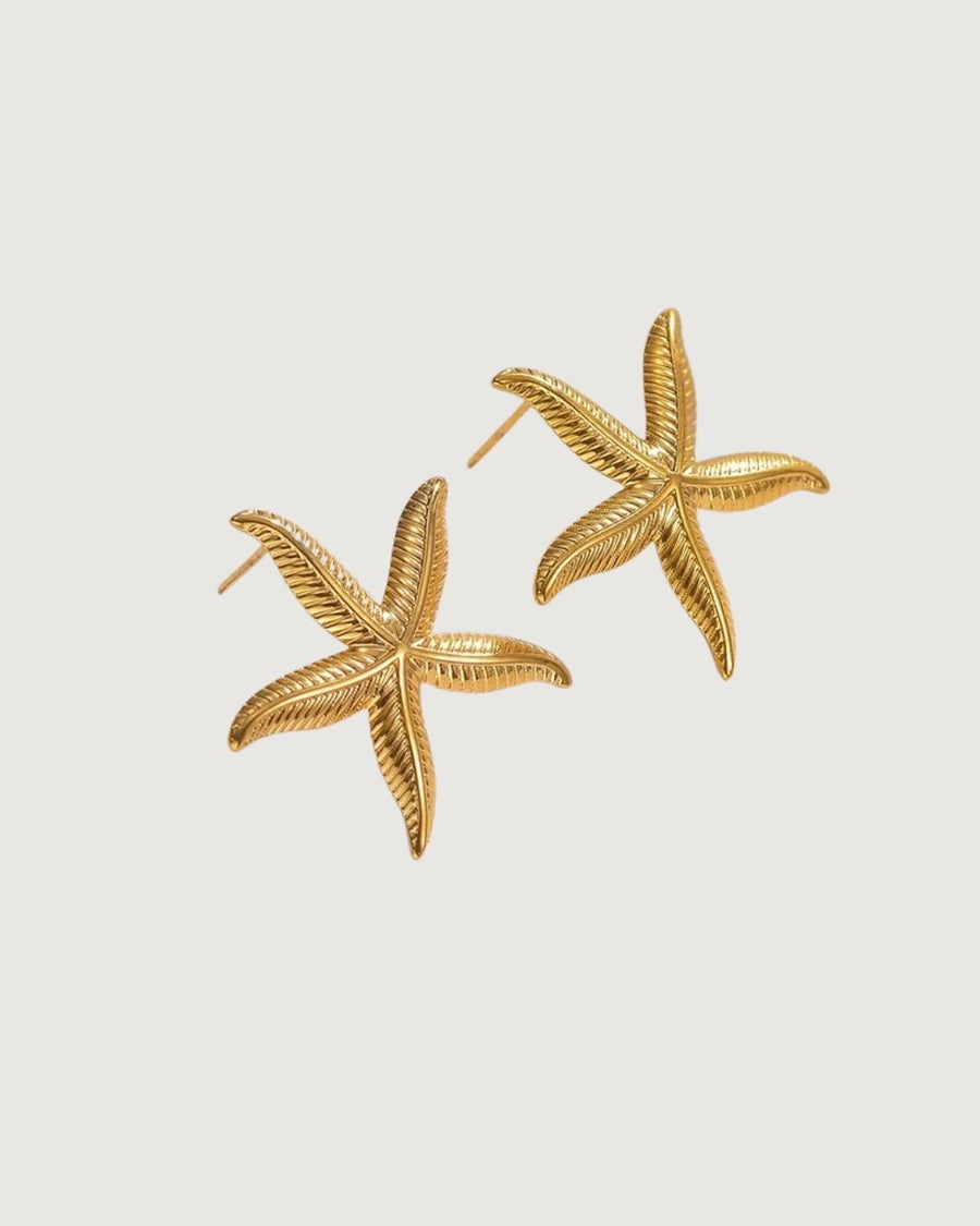 STARFISH STUD EARRINGS GOLD - STUDIO JO STORE  