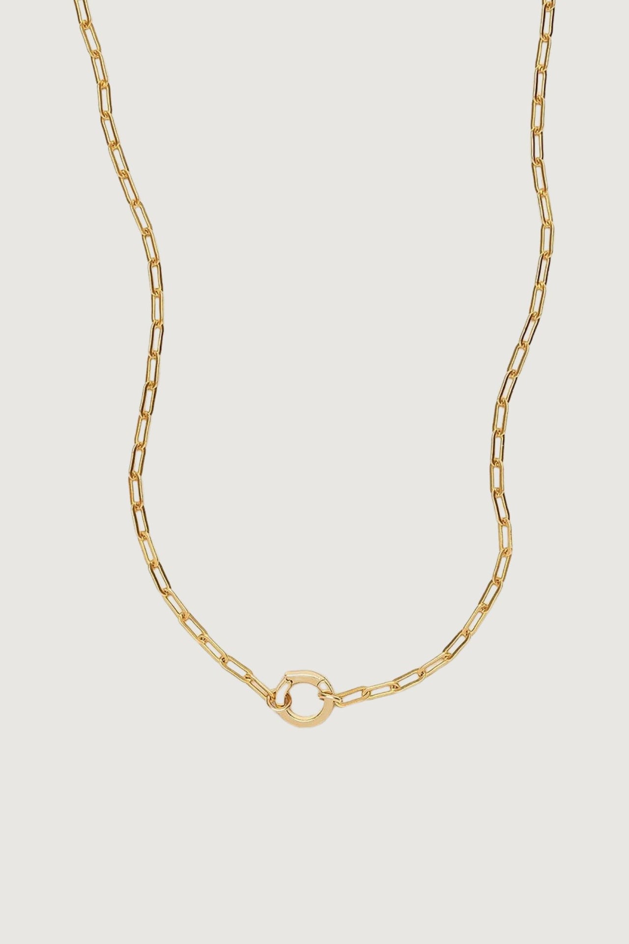 GOLD LINK CHAIN CHARM NECKLACE