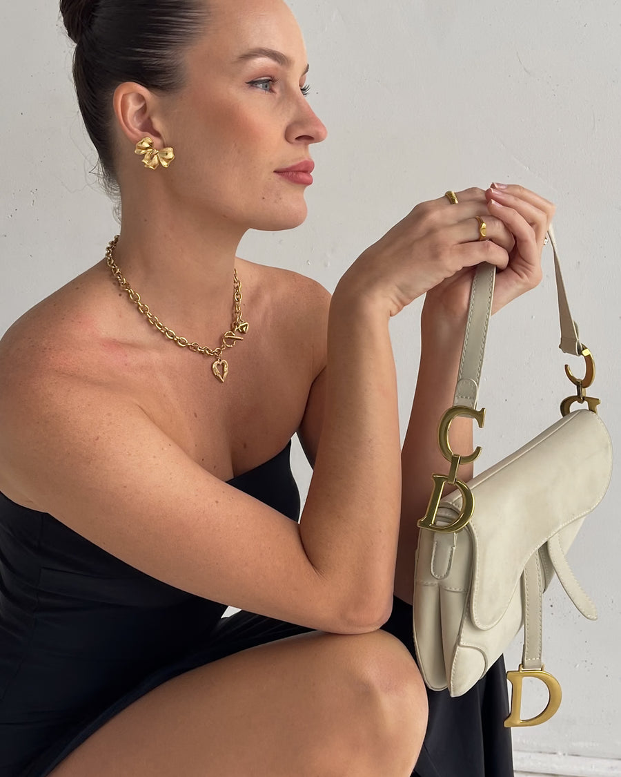 HEART CHARM CHAIN NECKLACE 18K GOLD PVD - STUDIO JO STORE  