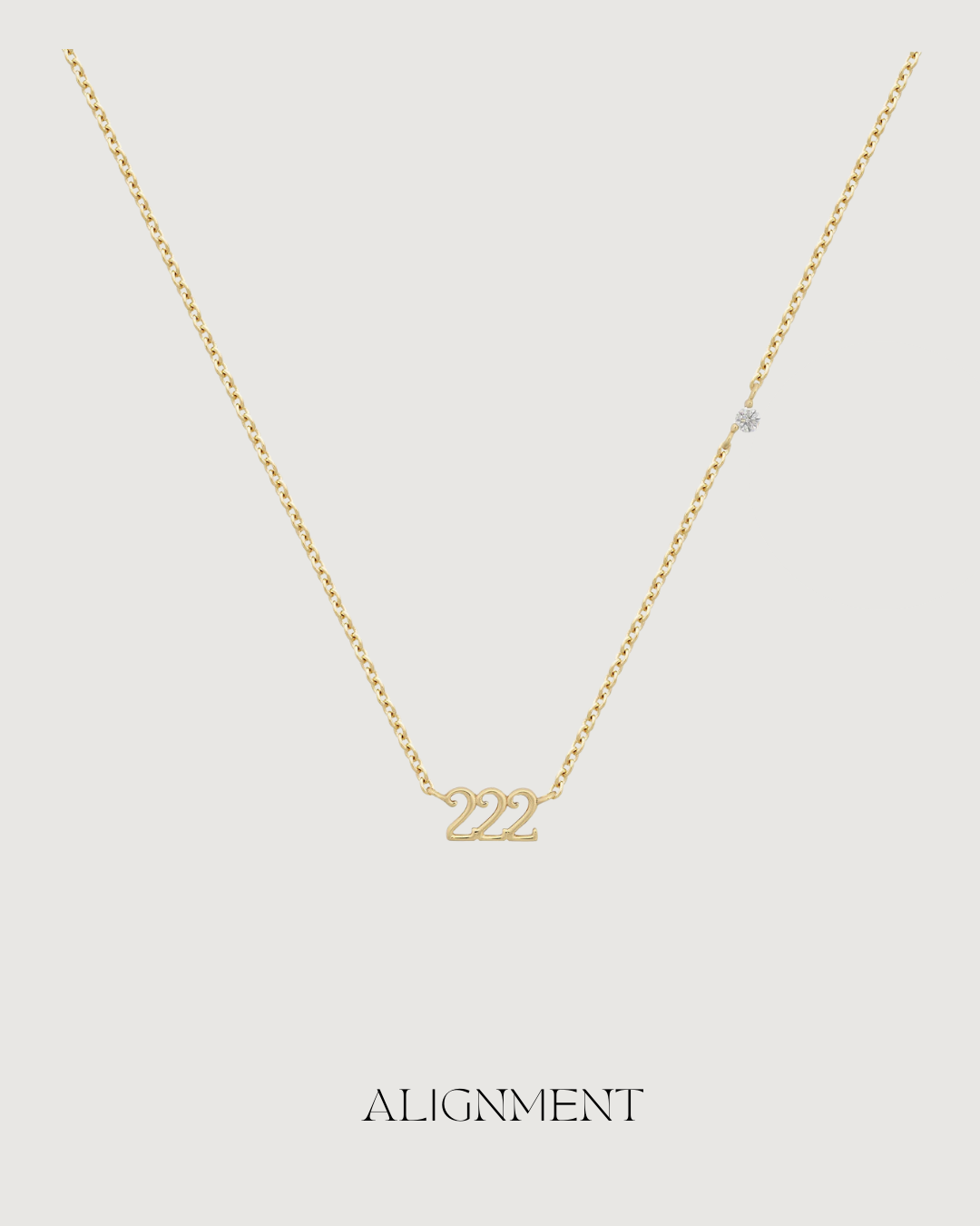 ANGEL NUMBER 222 CHOKER NECKLACE - ALIGNMENT & HARMONY - 18K GOLD - STUDIO JO STORE  