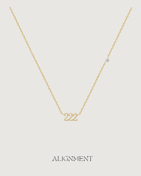 Thumbnail for ANGEL NUMBER 222 CHOKER NECKLACE - ALIGNMENT & HARMONY - 18K GOLD - STUDIO JO STORE  