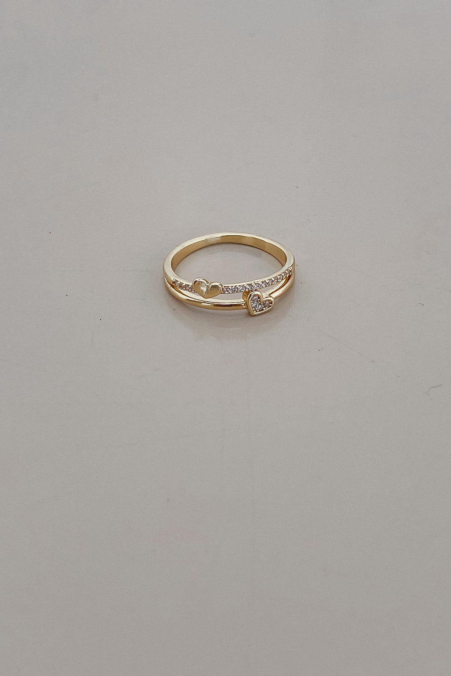 TWO HEARTS RING GOLD - STUDIO JO STORE  
