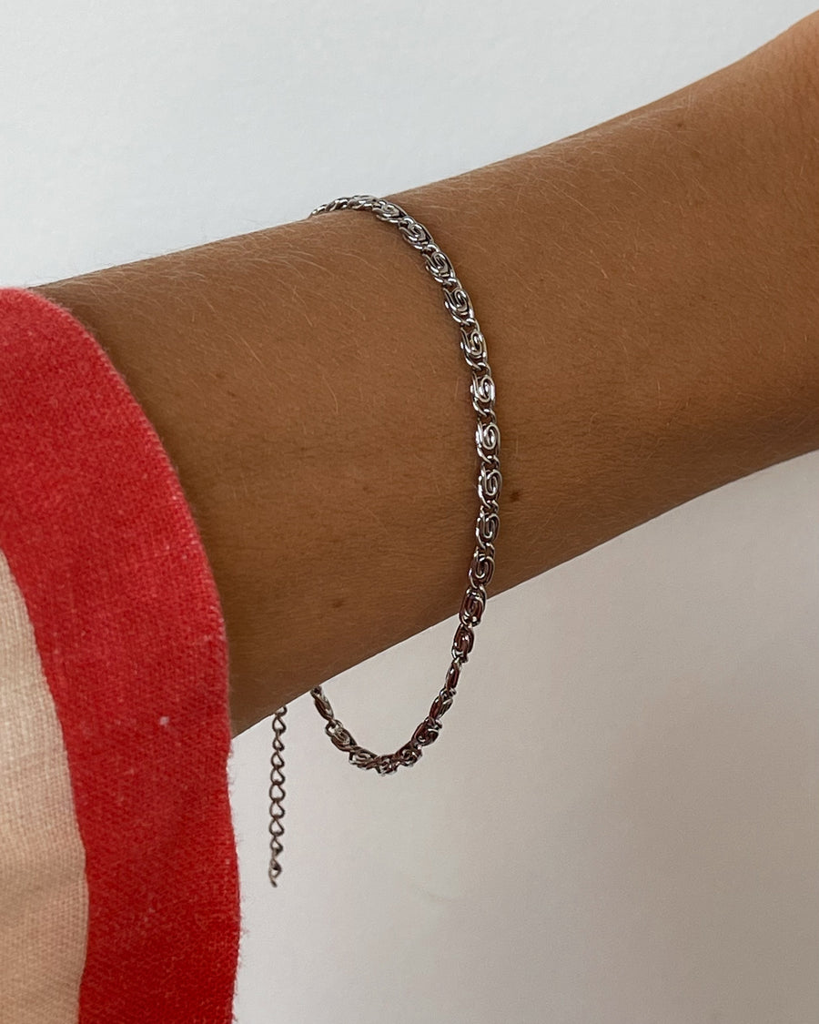 SWIRL CHAIN BRACELET SILVER - STUDIO JO STORE  