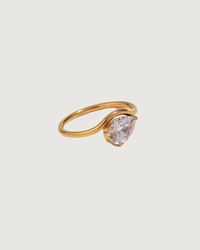 Thumbnail for TEARDROP DIAMOND RING 18K GOLD PVD - STUDIO JO STORE  