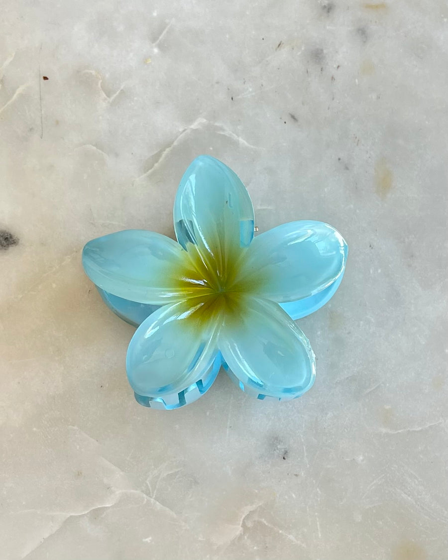 FRANGIPANI FLOWER HAIR CLIP 8CM MULTI