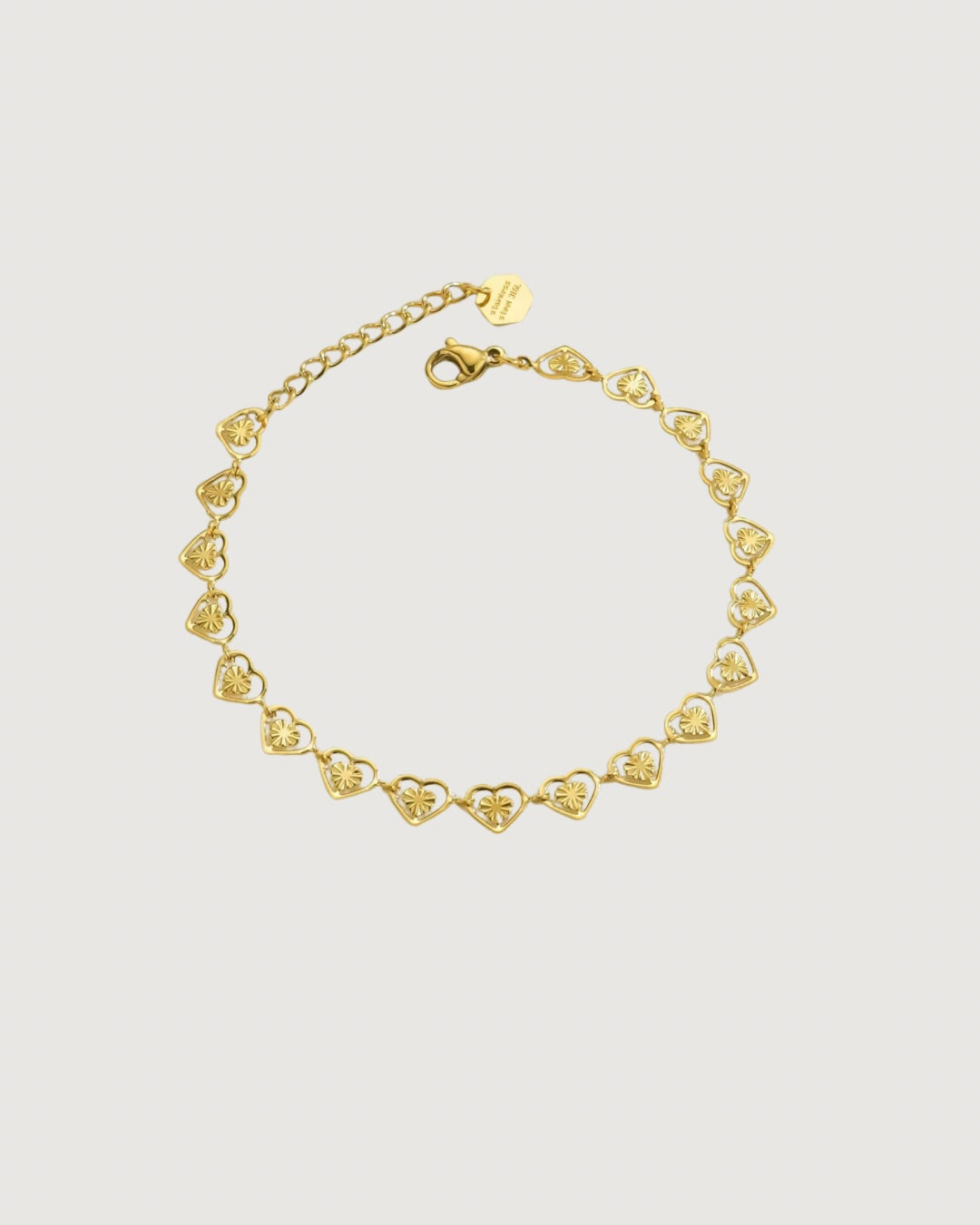 CUPID HEART CHARM CHAIN BRACELET GOLD - STUDIO JO STORE  