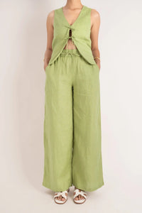 Thumbnail for MOIRA RELAXED PANTS FOREST GREEN - STUDIO JO STORE  