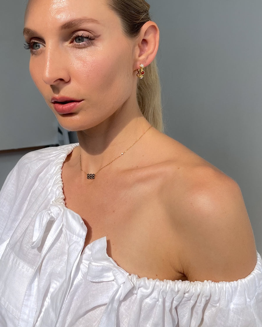 ANGEL NUMBER 888 CHOKER NECKLACE - BALANCE - GOLD - STUDIO JO STORE  