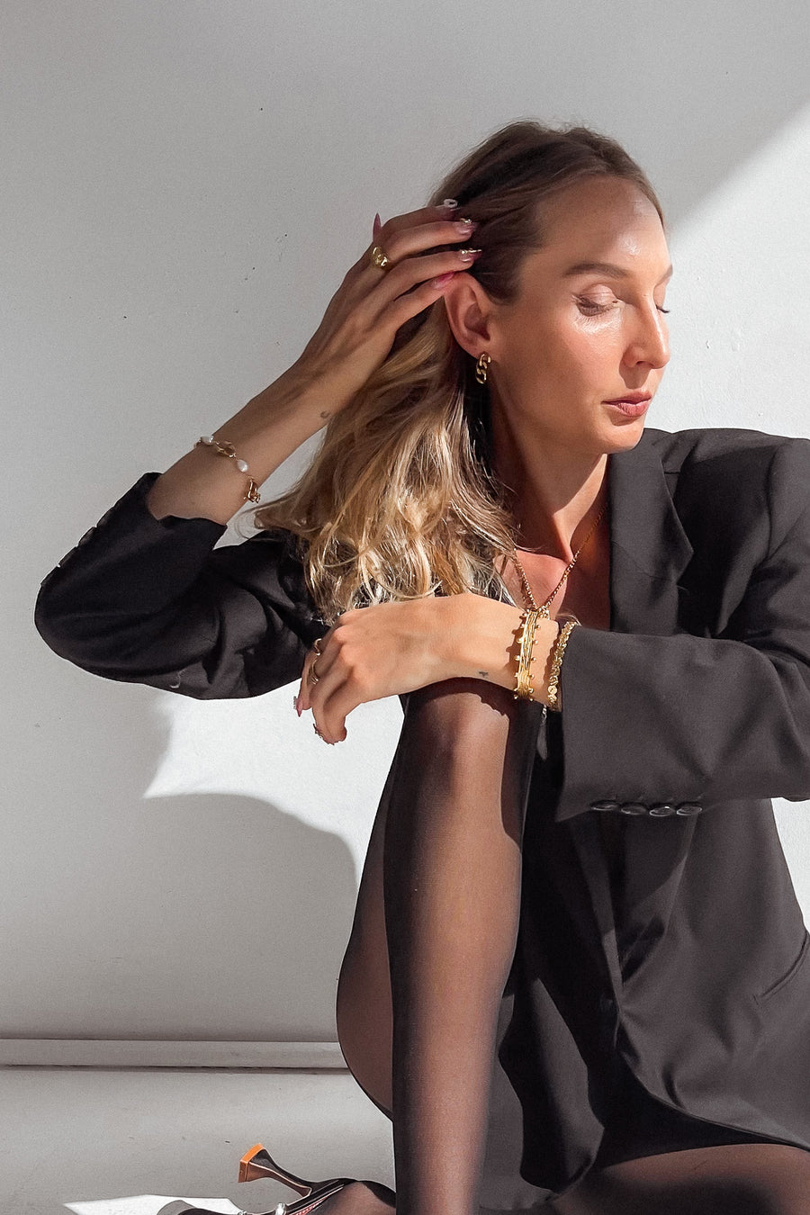 GOLD LINK CHAIN EARRINGS - STUDIO JO STORE  