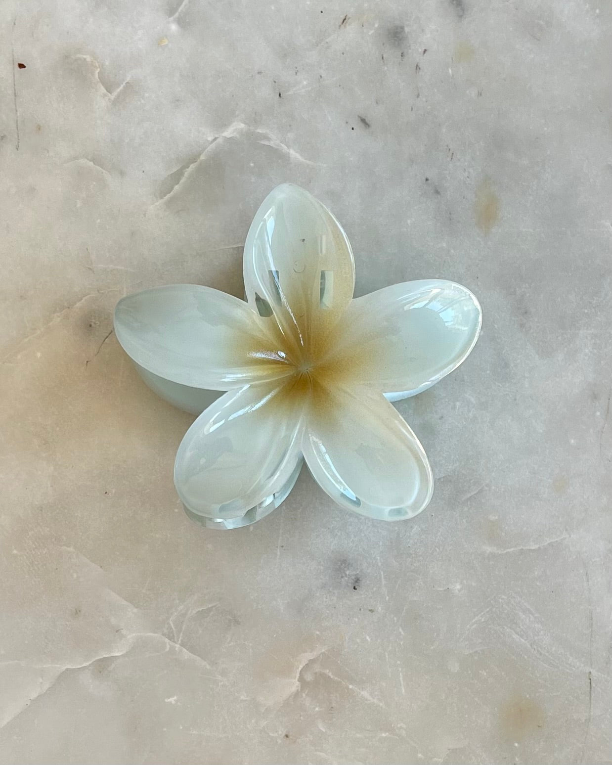 FRANGIPANI FLOWER HAIR CLIP 8CM MULTI