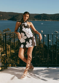 Thumbnail for PIPPA RIDLEY CATALINA RIYAH DRESS BLOOM CHARCOAL - STUDIO JO STORE  