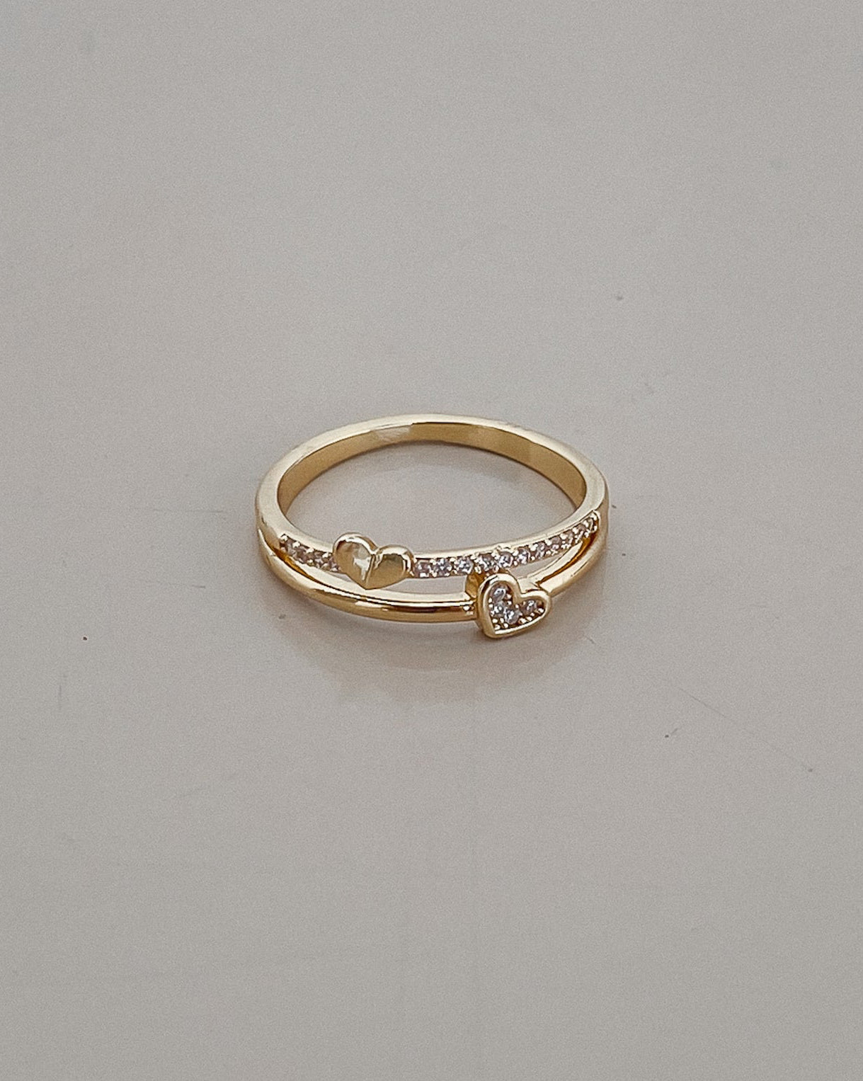 TWO HEARTS RING GOLD - STUDIO JO STORE  