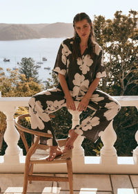 Thumbnail for PIPPA RIDLEY - CATALINA PANT BLOOM CHARCOAL - STUDIO JO STORE  