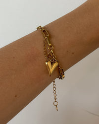 Thumbnail for CUPID HEART CHAIN BRACELET GOLD - STUDIO JO STORE  