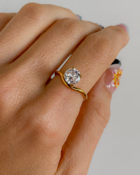 Thumbnail for ROUND ZIRCONIA SOLITAIRE RING 18K GOLD PVD - STUDIO JO STORE  