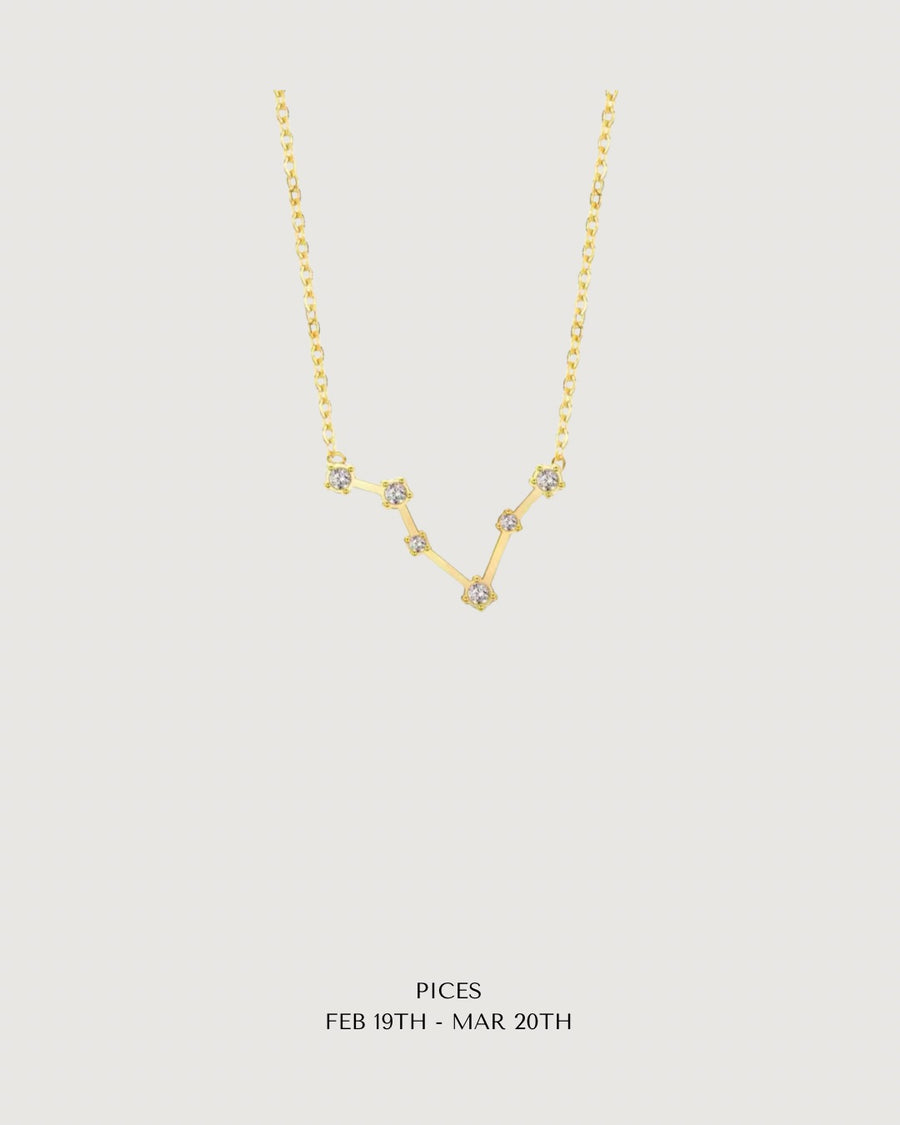 CELESTIAL POWER: GOLD ZODIAC STAR SIGN NECKLACE COLLECTION - STUDIO JO STORE  