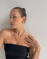 Thumbnail for LIYLAH TEXTURED STUD EARRINGS 18K GOLD - STUDIO JO STORE  
