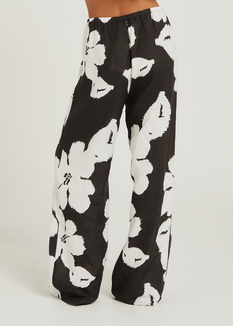 PIPPA RIDLEY - CATALINA PANT BLOOM CHARCOAL - STUDIO JO STORE  
