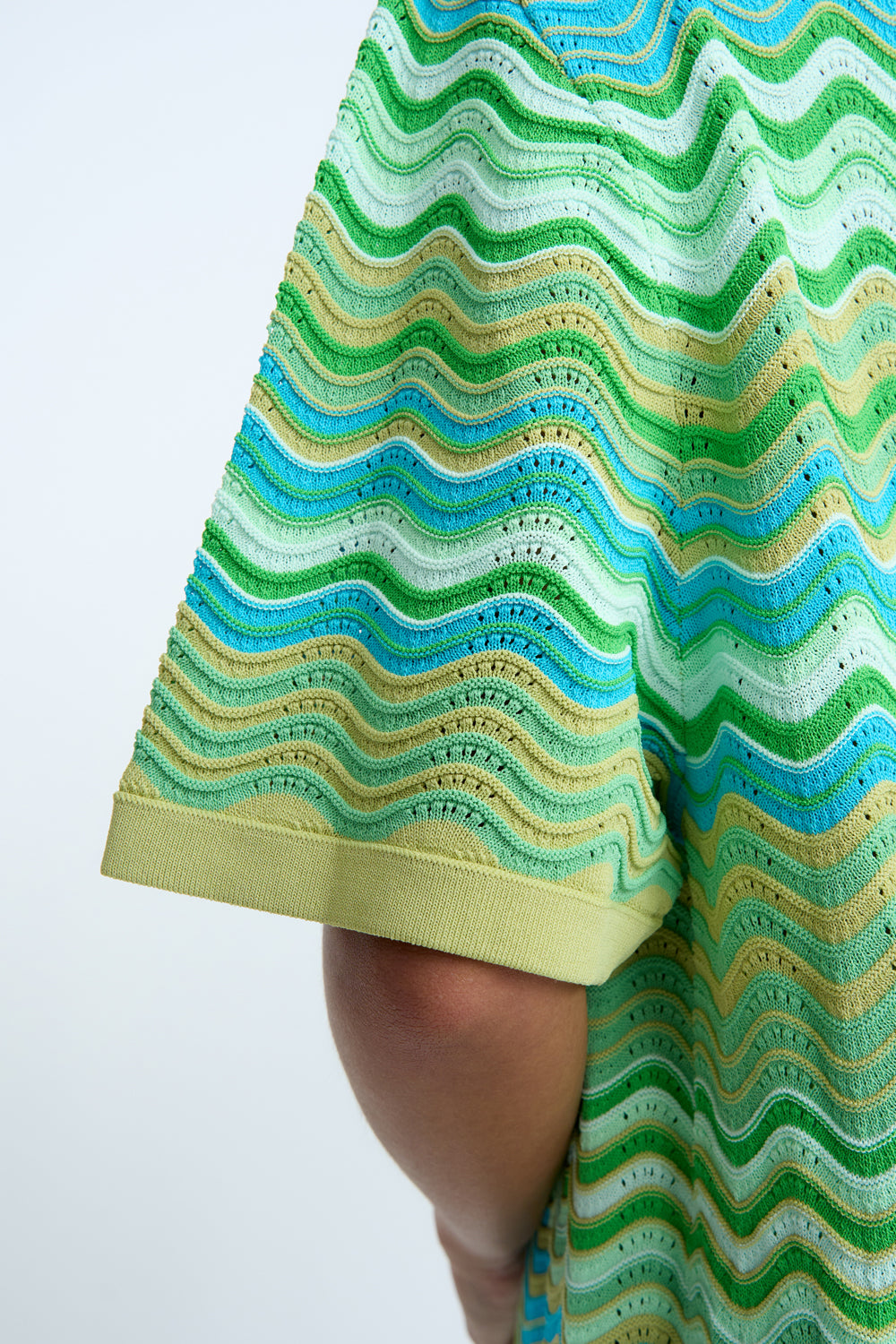 By Johnny Rayne Ripple Knit Shirt - Green Multi