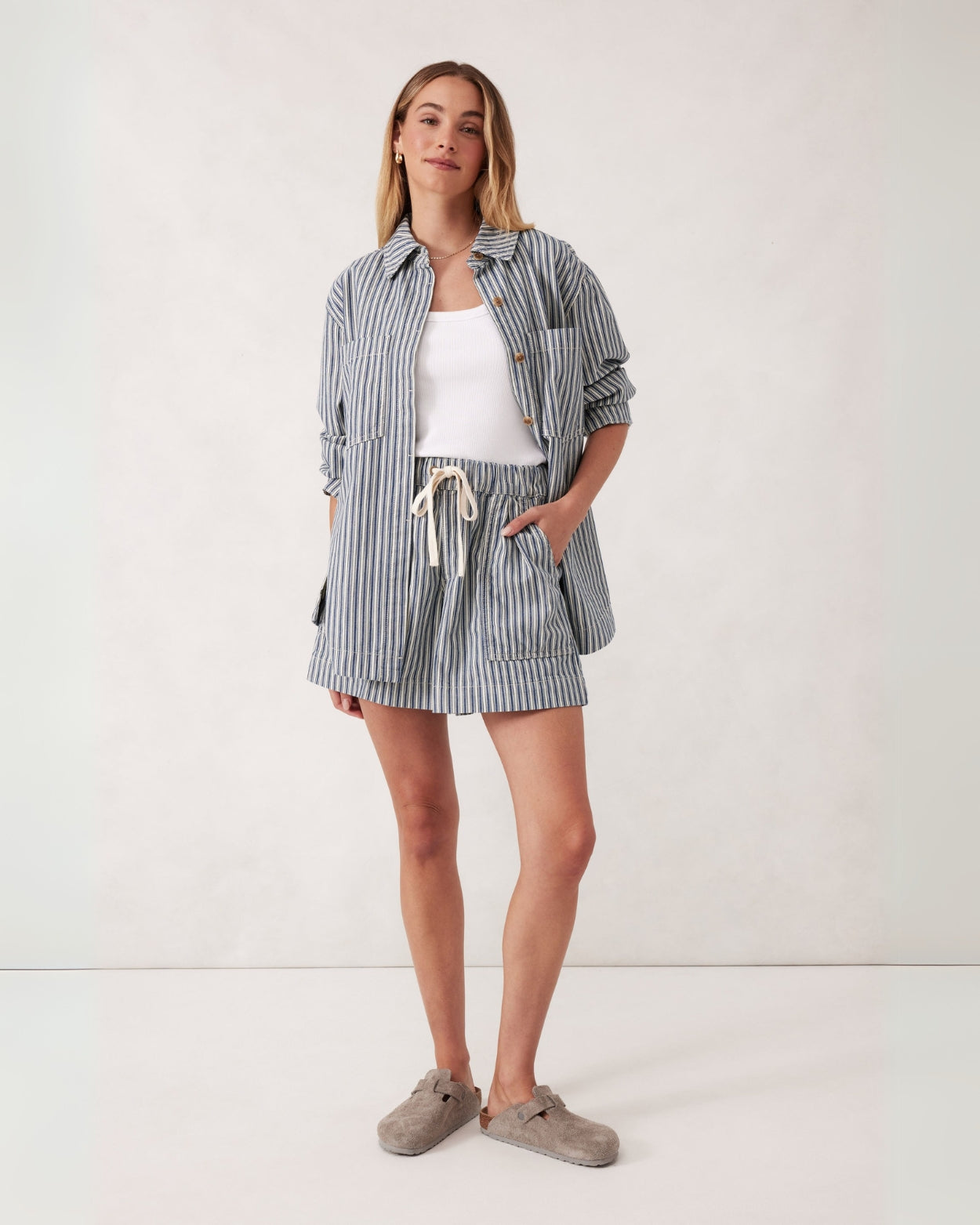 Ceres Life Curved Hem Shacket