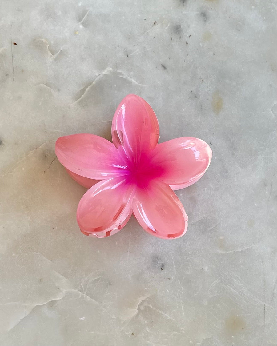 FRANGIPANI FLOWER HAIR CLIP 8CM MULTI