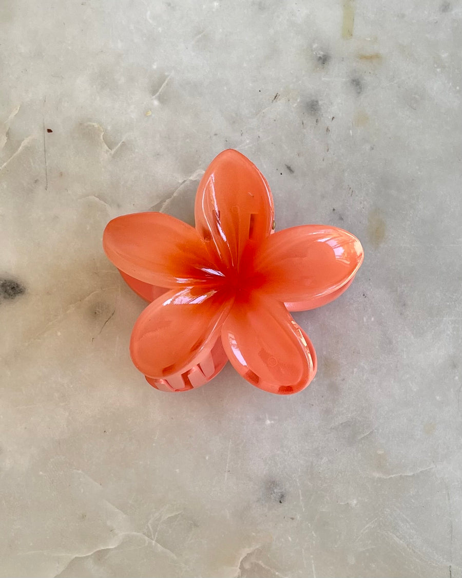 FRANGIPANI FLOWER HAIR CLIP 8CM MULTI
