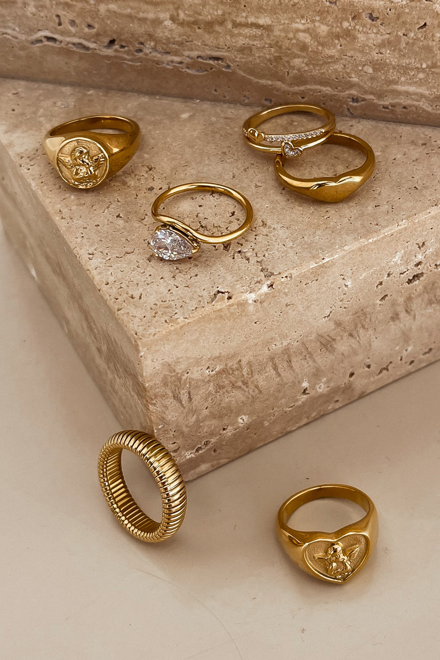TWO HEARTS RING GOLD - STUDIO JO STORE  