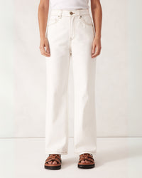 Thumbnail for Frankie Loose Straight Jean White - STUDIO JO STORE  