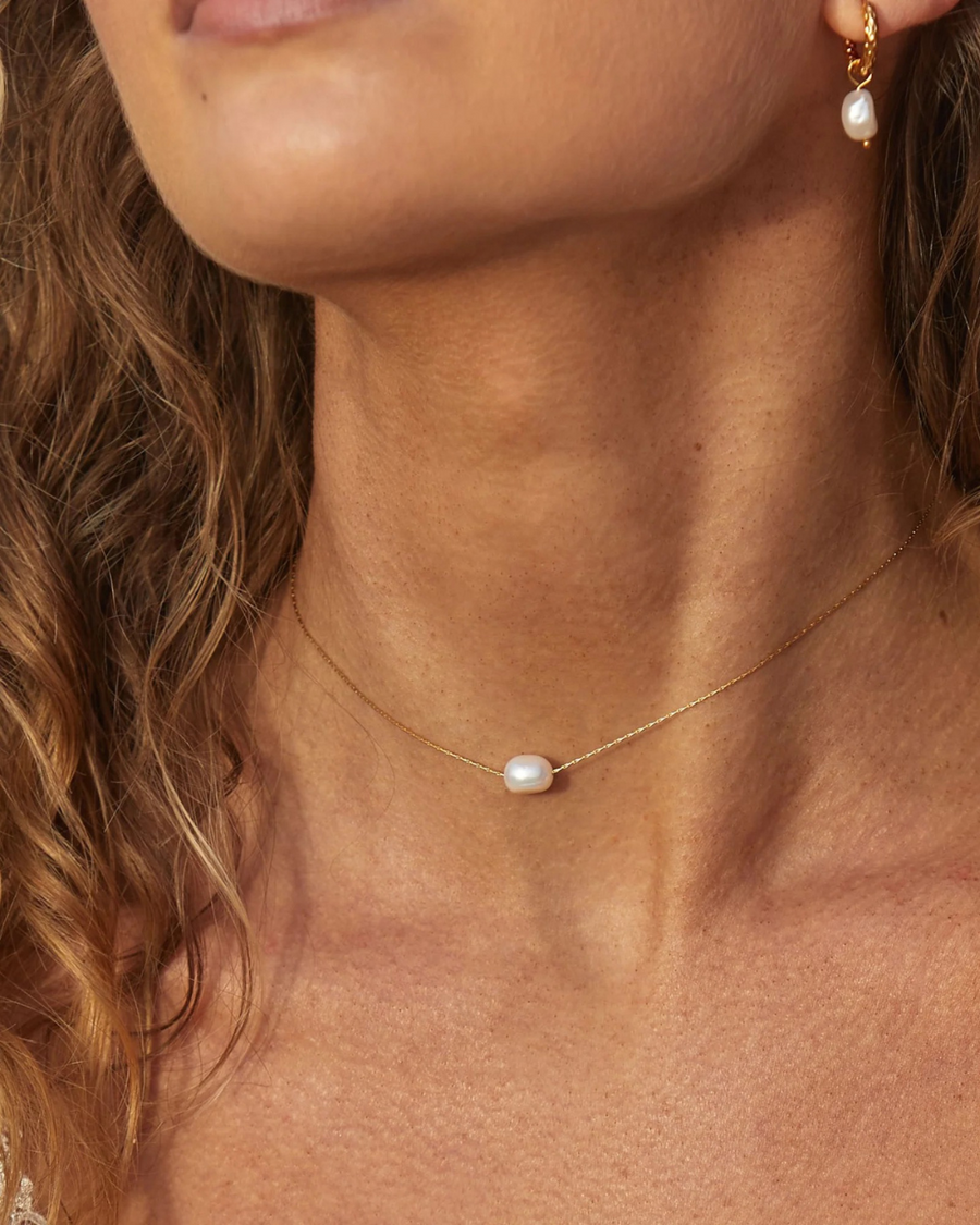 Freshwater Pearl Choker Necklace 18K Gold - STUDIO JO STORE  