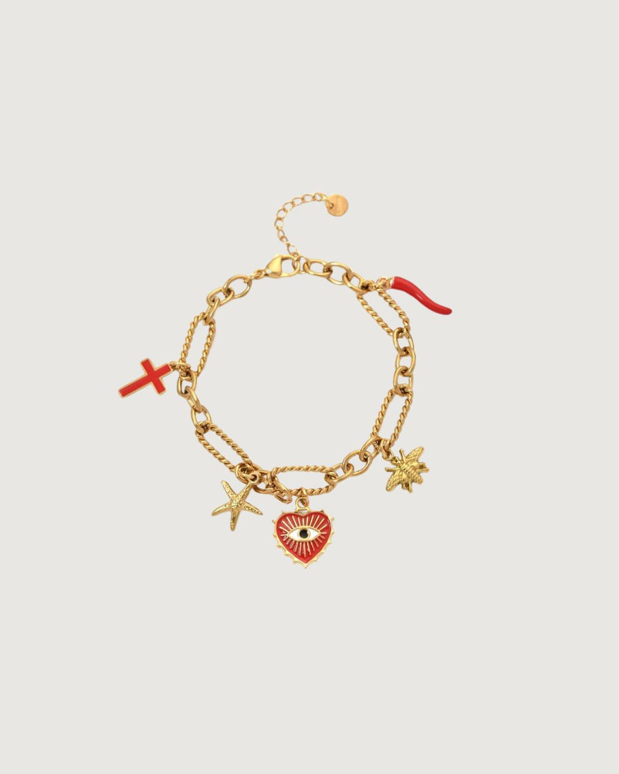 Sea & Heart – Chilli Charm Bracelet 18K Gold - STUDIO JO STORE  