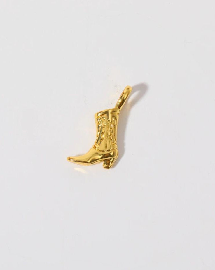 COWGIRL BOOT CHARM PENDANT 18K GOLD PVC - STUDIO JO STORE  