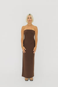 Thumbnail for AMAIA THE LABEL - SHANAE DRESS BROWN - STUDIO JO STORE  