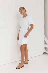 Thumbnail for BISK THE LABEL LOTTI COTTON DRESS WHITE