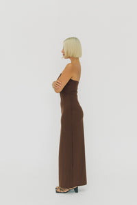 Thumbnail for AMAIA THE LABEL - SHANAE DRESS BROWN - STUDIO JO STORE  