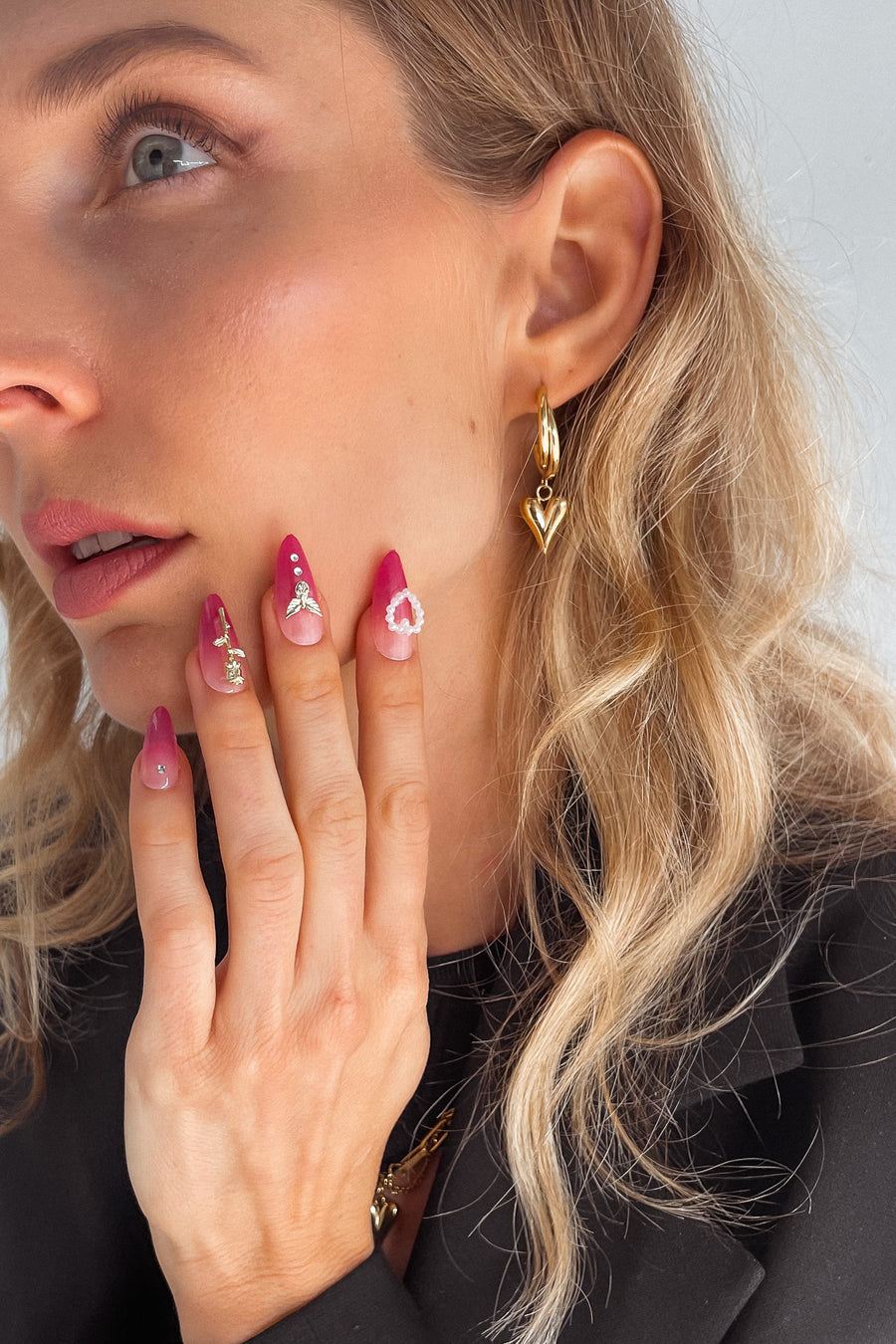 CUPID HEART EARRINGS GOLD - STUDIO JO STORE  