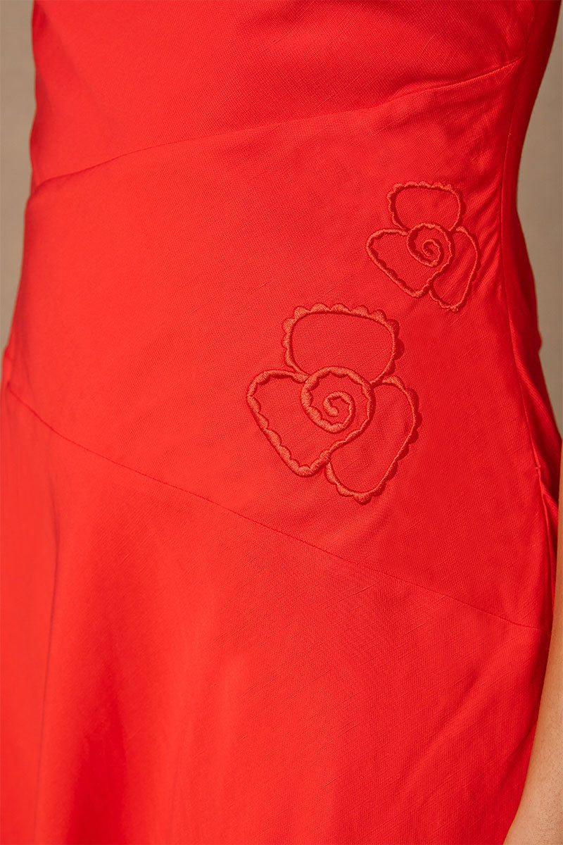 MØN RENN REVERIE MINI DRESS - SIREN RED - STUDIO JO STORE  