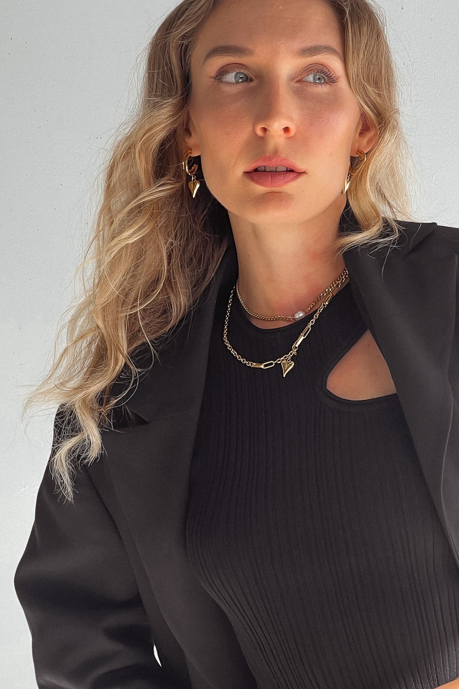 CUPID HEART CHAIN NECKLACE GOLD - STUDIO JO STORE  