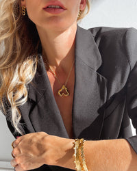 Thumbnail for ZEAH TEXTURED CUFF BRACELET GOLD - STUDIO JO STORE  