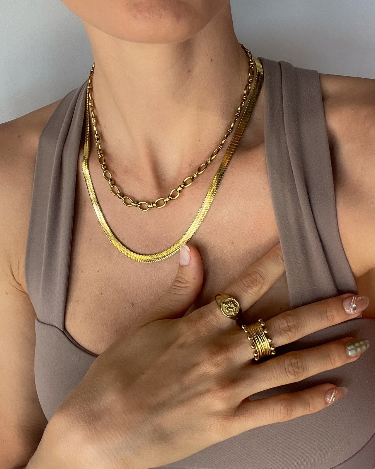 SNAKE CHAIN NECKLACE 18K GOLD PVC - STUDIO JO STORE  