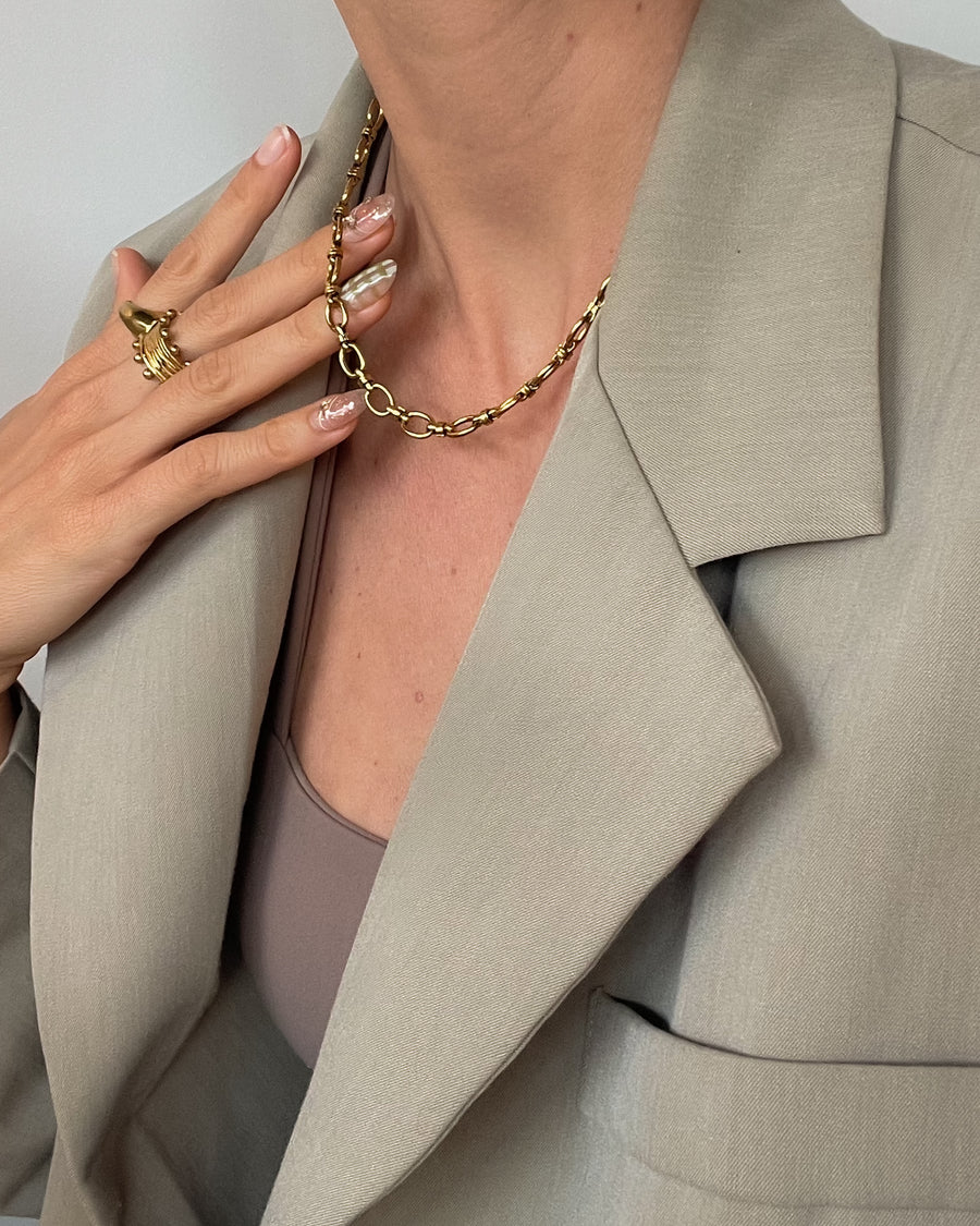 Aurix Chain Necklace 18K Gold PVD - STUDIO JO STORE  